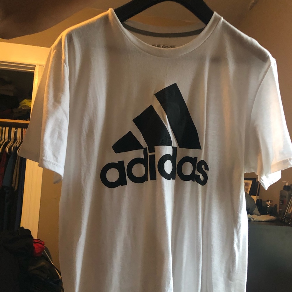 White adidas tee